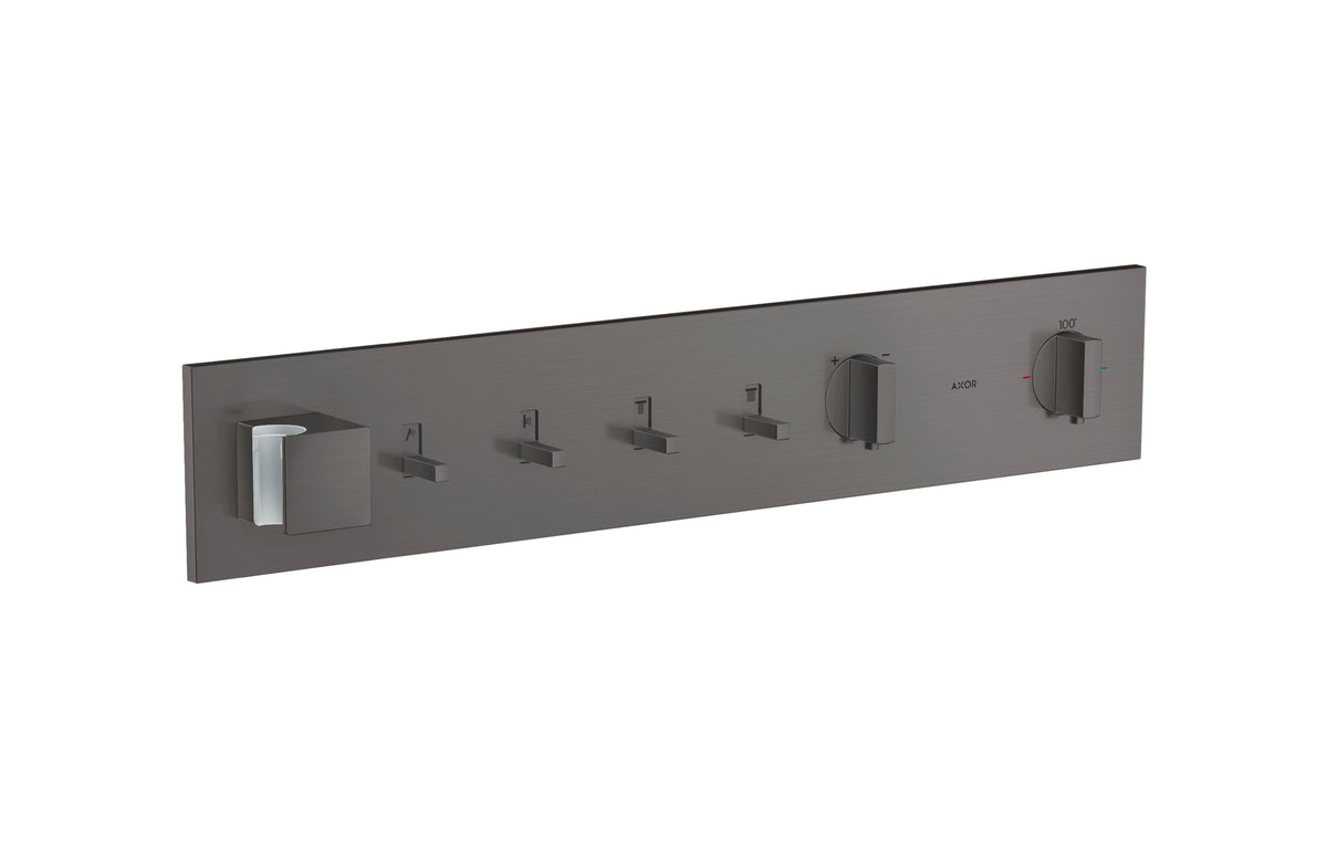 AXOR 12573341 ShowerComposition Thermostatic Module Trim for 4 Functions - Brushed Black Chrome