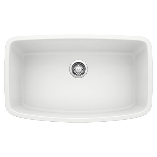 BLANCO 441773 Valea Valea SILGRANIT 32" Super Single Undermount Kitchen Sink - White in White