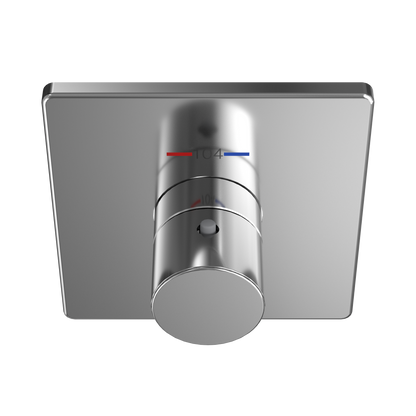 TOTO TBV02401U#CP Square Thermostatic Mixing Valve Shower Trim - Polished Chrome