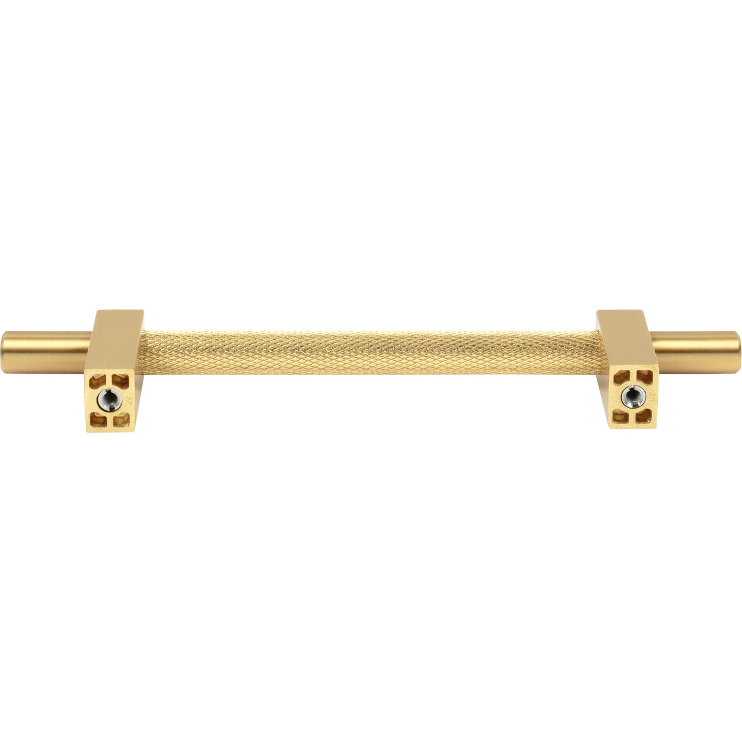 JEFFREY ALEXANDER 598-128BG Larkin Knurled Center 128 mm Center-to-Center Bar Pull - Brushed Gold