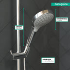 HANSGROHE 26803401 Croma Select S Handshower 110 Vario-Jet, 2.5 GPM - White/Chrome