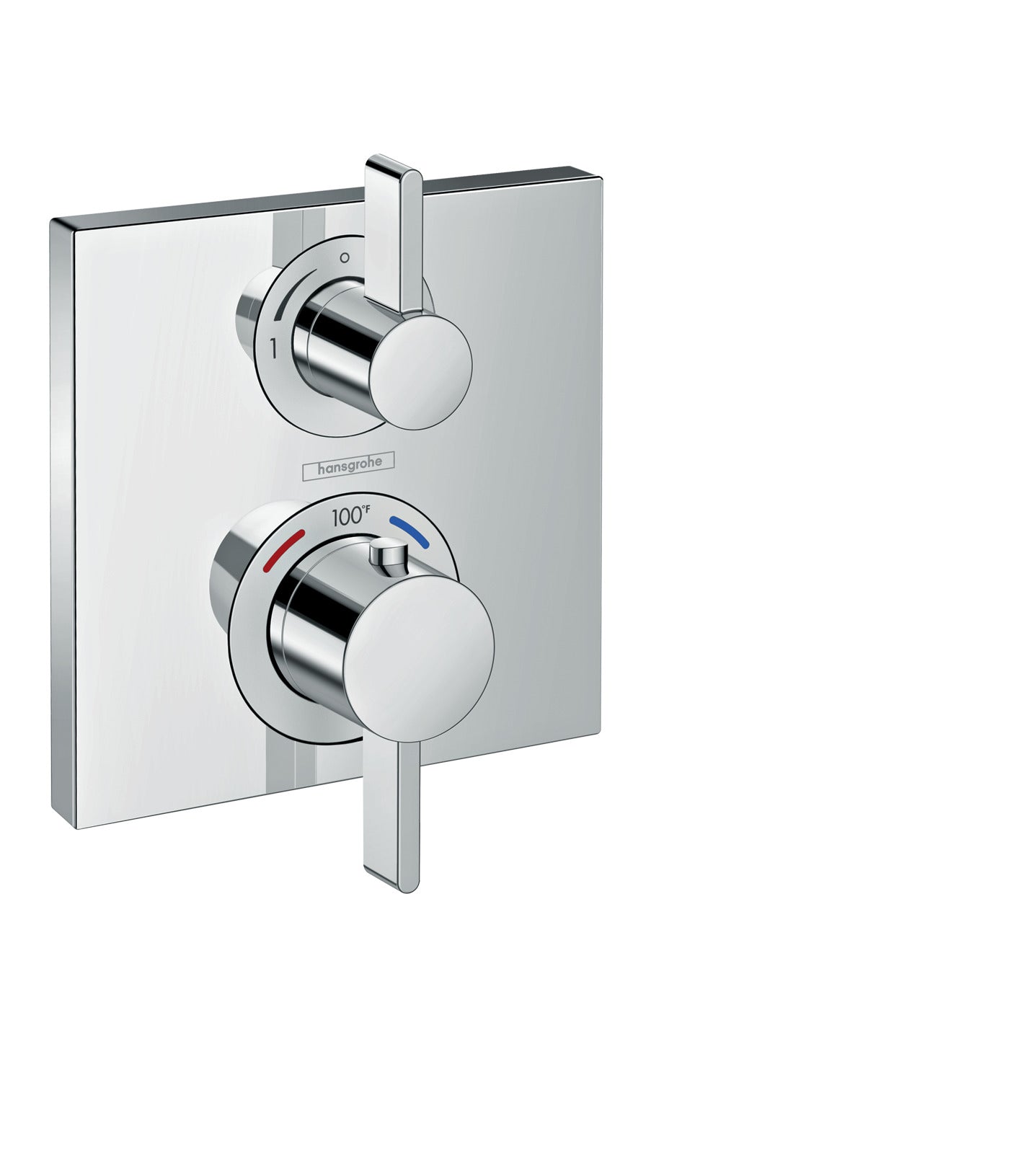 HANSGROHE 15714001 Ecostat Square Thermostatic Trim with Volume Control and Diverter - Chrome