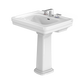 TOTO LPT530.8N#01 Promenade 27-1/2" x 22-1/4" Rectangular Pedestal Bathroom Sink for 8 inch Center Faucets , Cotton White