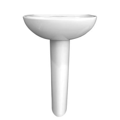 TOTO LPT241G#01 Supreme Oval Basin Pedestal Bathroom Sink With Cefiontect For Single Hole Faucets - Cotton White