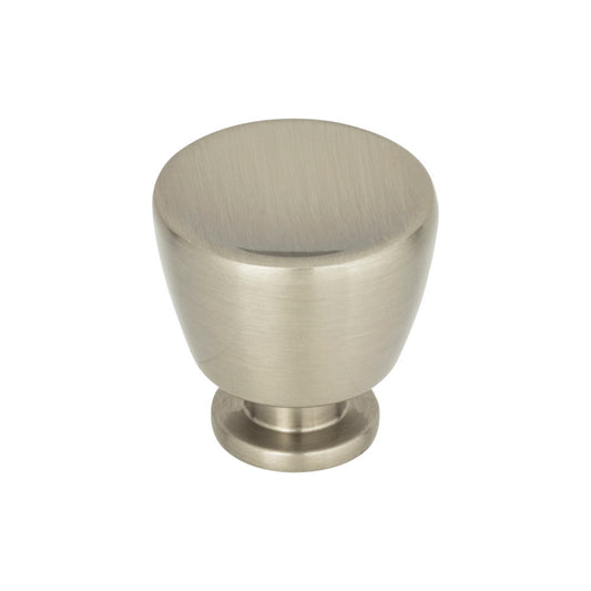 ATLAS 413-BRN Tiki Hut 1 1/4" Diameter Round Knob , Brushed Nickel