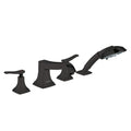 HANSGROHE 31441671 Metropol Classic 4-Hole Roman Tub Set Trim with Lever Handles and 1.8 GPM Handshower - Matte Black