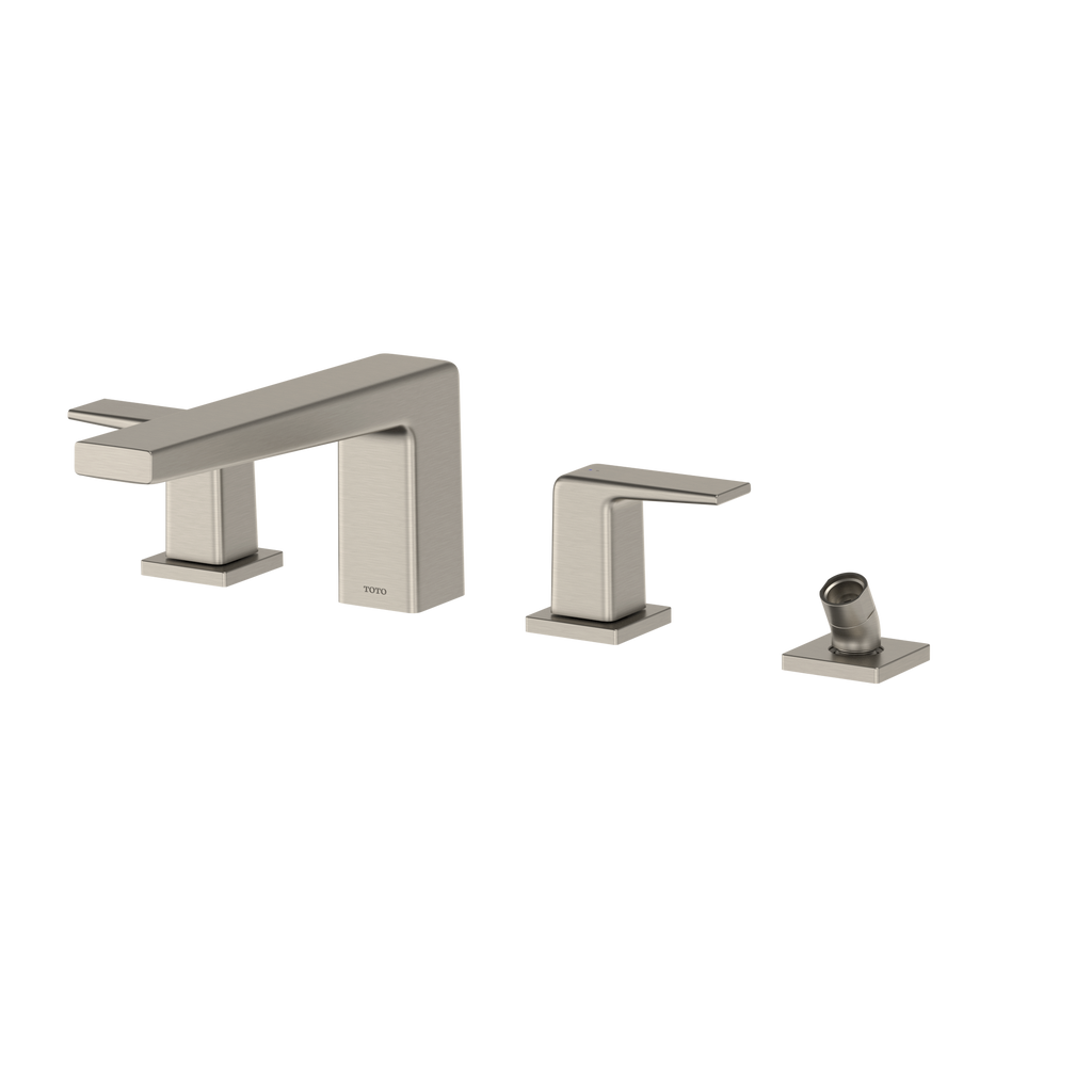 TOTO TBG10202U#BN Gb Two-Handle Deck-Mount Roman Tub Filler Trim With Handshower - Brushed Nickel