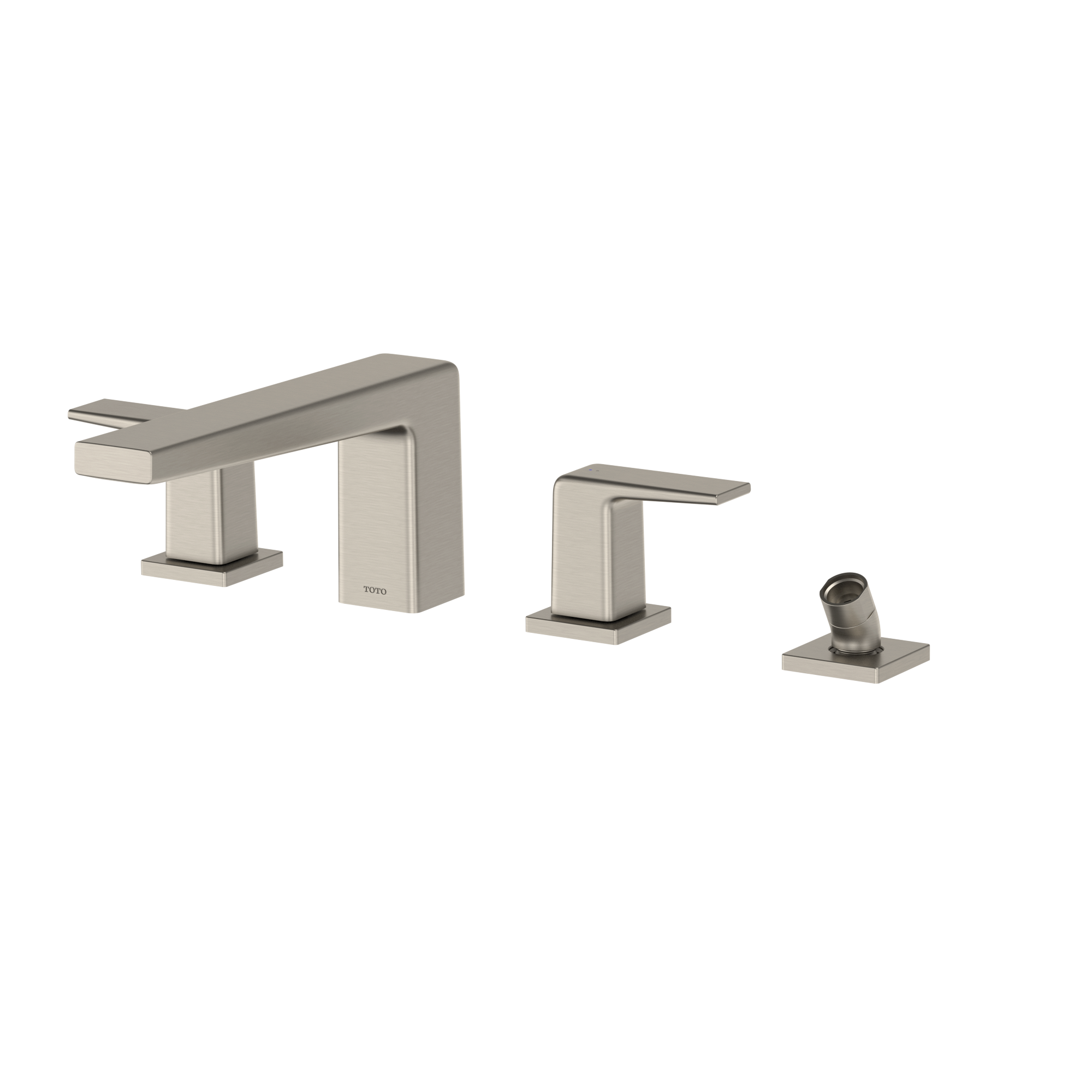TOTO TBG10202U#BN Gb Two-Handle Deck-Mount Roman Tub Filler Trim With Handshower - Brushed Nickel
