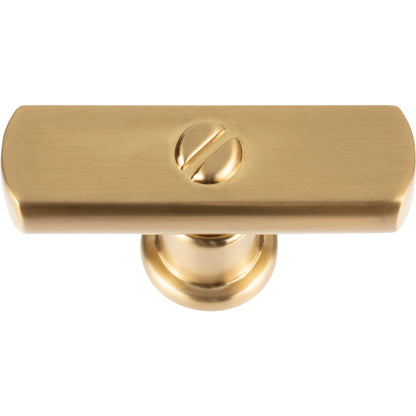 ATLAS A981-WB Everitt 2" Length Bar Knob - Warm Brass