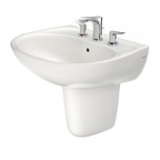 TOTO LHT241.8G#11 Supreme Oval Wall-Mount Bathroom Sink With Cefiontect And Shroud For 8 Inch Center Faucets - Colonial White
