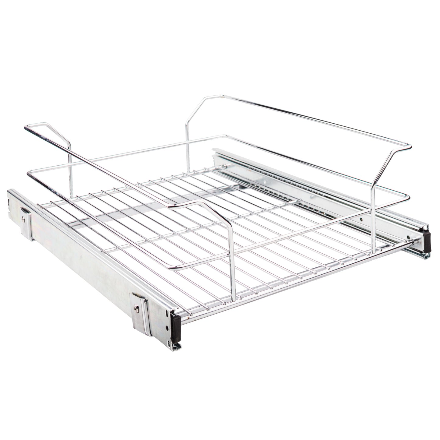 HARDWARE RESOURCES MBPO18-R 15" Metal Pullout Basket - Polished Chrome