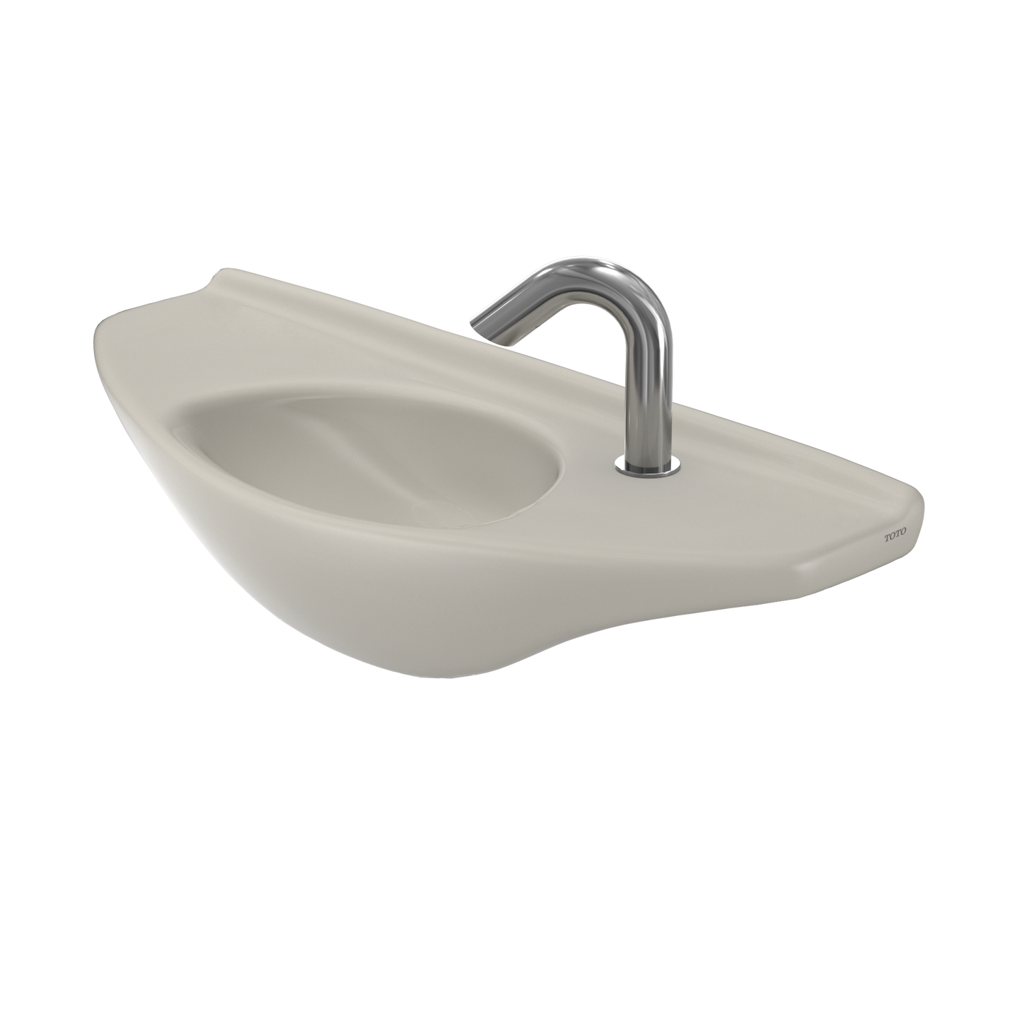 TOTO LT650G#12 Oval Wall-Mount Bathroom Sink with CEFIONTECT , Sedona Beige