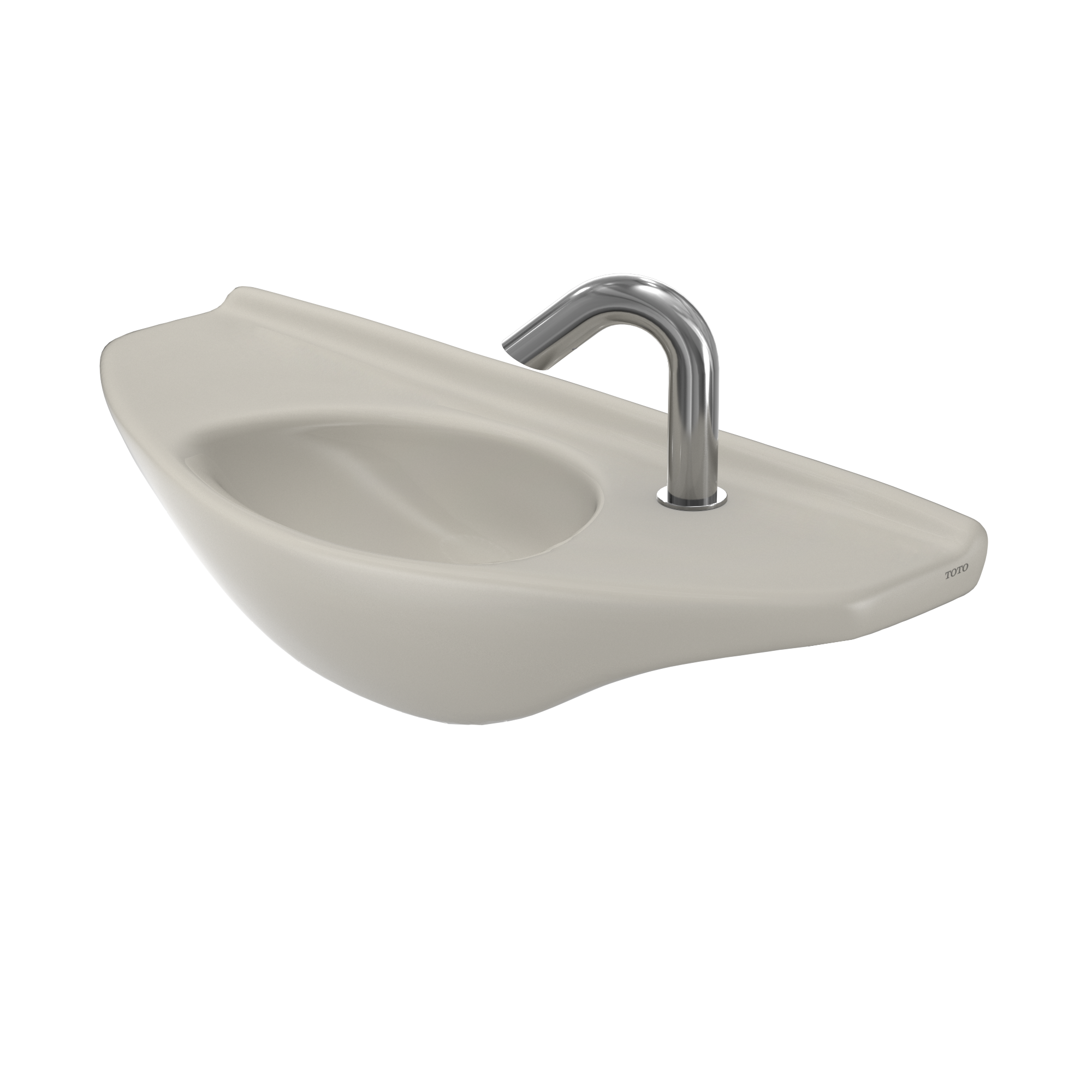 TOTO LT650G#12 Oval Wall-Mount Bathroom Sink With Cefiontect - Sedona Beige