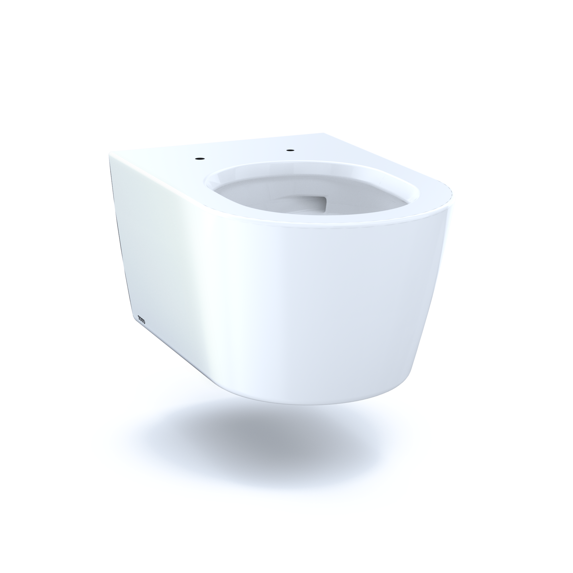 TOTO CT447CFG#01 Rp Wall-Hung Contemporary D-Shape Dual Flush 1.28 And 0.9 Gpf Toilet With Cefiontect - Cotton White