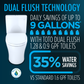 TOTO MS446124CEMGN#01 Aquia IV WASHLET+ Two-Piece Elongated Dual Flush 1.28 and 0.9 GPF Toilet with CEFIONTECT , Cotton White