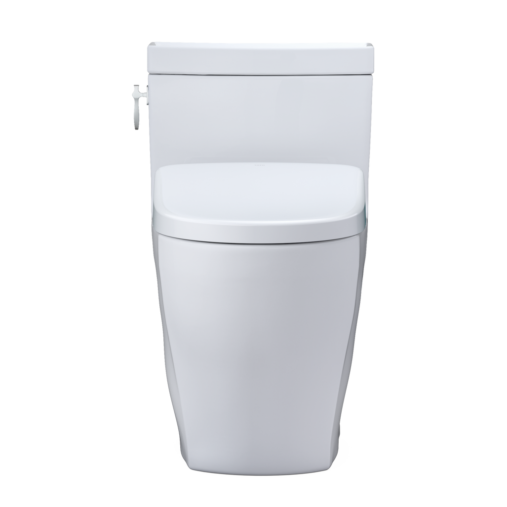 TOTO MW6264726CEFGA#01 Washlet+ Aimes One-Piece Elongated 1.28 Gpf Toilet With Auto Flush S7 Contemporary Bidet Seat - Cotton White