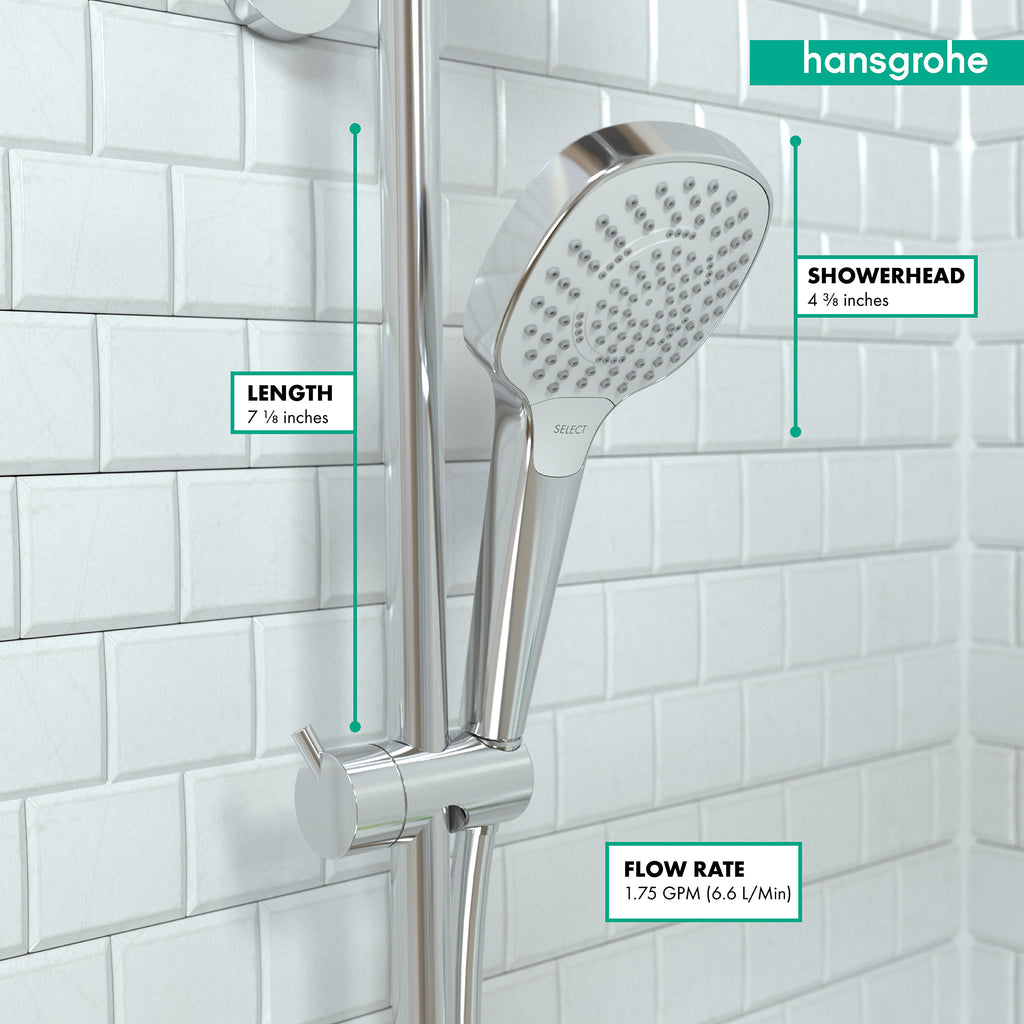 HANSGROHE 04723400 Croma Select E Handshower 110 3-Jet, 1.75 GPM - Chrome