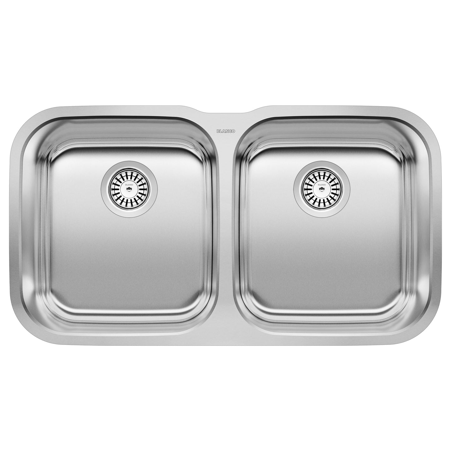 BLANCO 441020 Stellar Stellar 33" 50/50 Double Bowl Undermount Stainless Steel Kitchen Sink in Brushed Finish