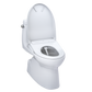 TOTO MW6144736CEFGA#01 WASHLET+ Carlyle II One-Piece Elongated 1.28 GPF Toilet with Auto Flush WASHLET+ S7A Contemporary Bidet Seat , Cotton White