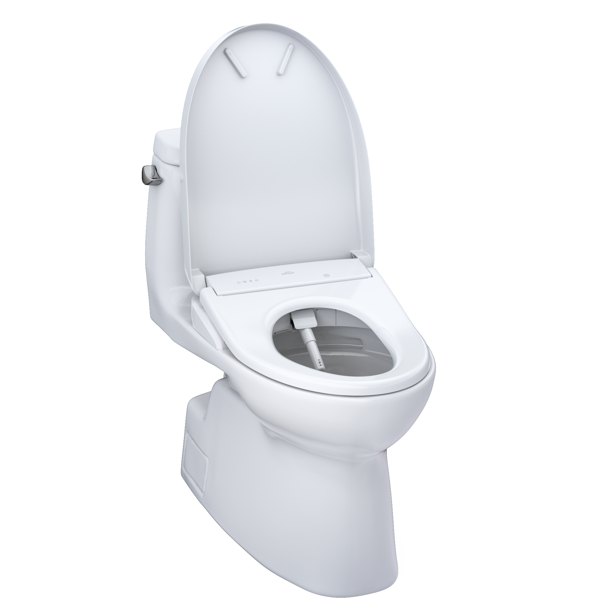 TOTO MW6144736CEFG#01 Washlet+ Carlyle Ii One-Piece Elongated 1.28 Gpf Toilet And Washlet+ S7A Contemporary Bidet Seat - Cotton White