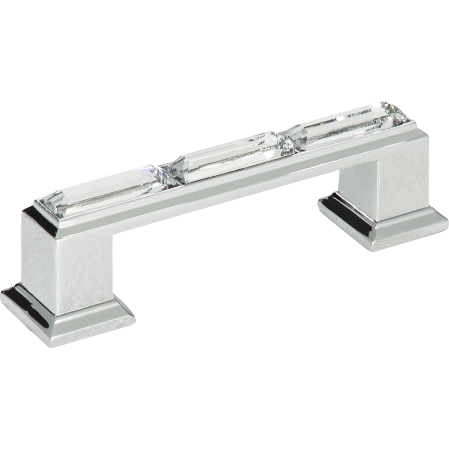 ATLAS 341-CH Legacy Crystal 3" Center to Center Bar Pull - Polished Chrome