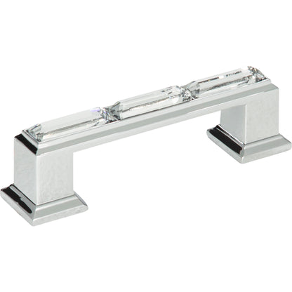 ATLAS 341-CH Legacy Crystal 3" Center to Center Bar Pull - Polished Chrome