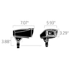 KICHLER 16221AZT30 C-Series 3000K 12W Small Flood Knuckle Mount Textured Architectural Bronze