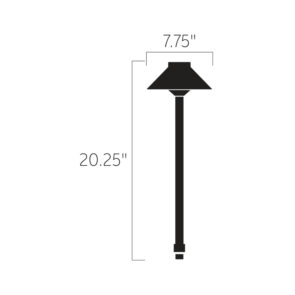 KICHLER 15505CBR Stepped Dome Path Light Centennial Brass