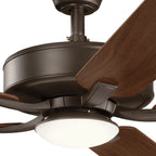 KICHLER 330019SNB 52" Basics Pro Designer Led Fan Satin Natural Bronze