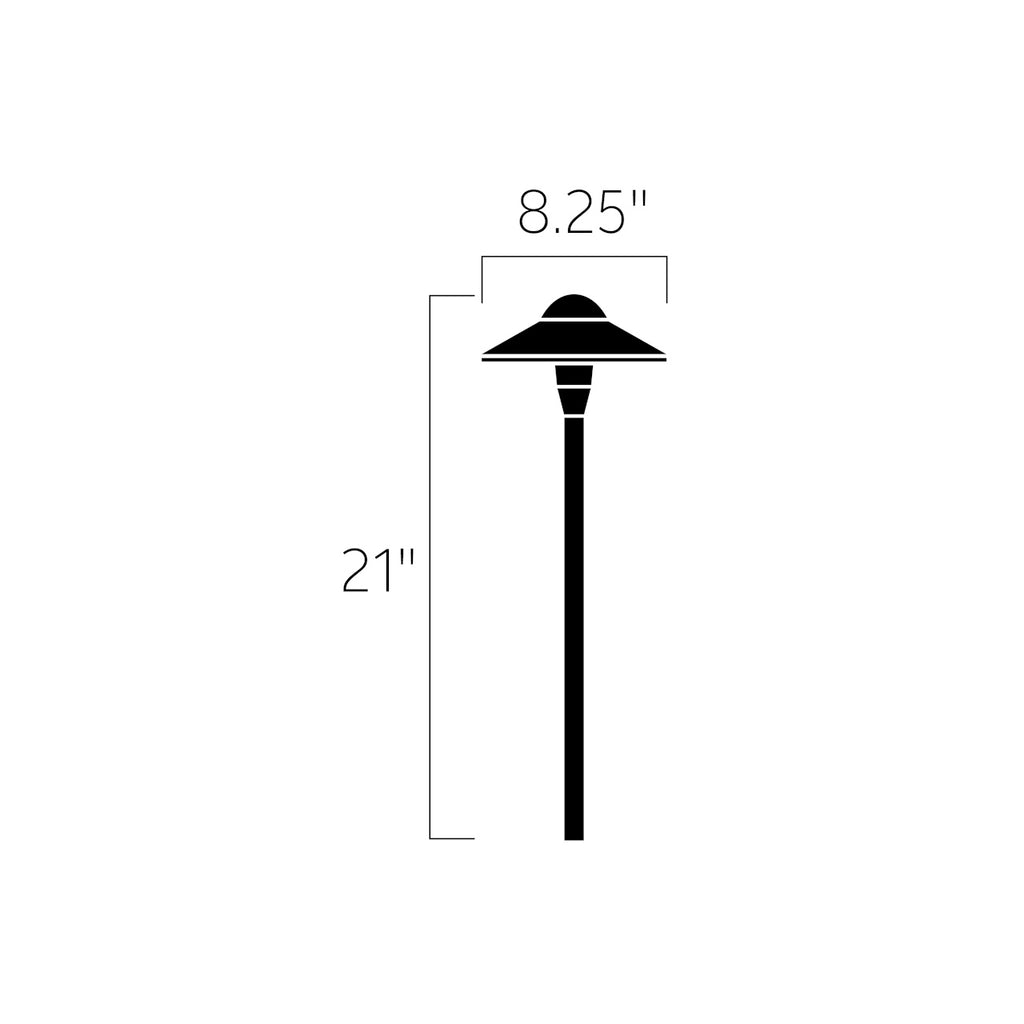 KICHLER 15310CBR 8" Dome Path Light Centennial Brass