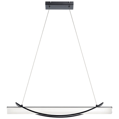 KICHLER 84125MBK Rowan Led Linear Chandelier Matte Black