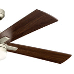 KICHLER 330140NI Lija 52 Inch Led Ceiling Fan In Nickel With Etched Cased Opal Glass