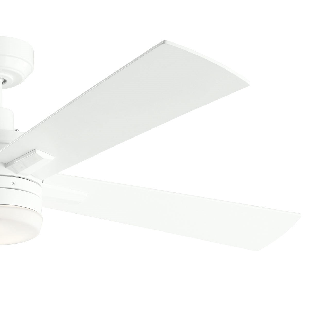 KICHLER 330140WH Lija 52 Inch Led Ceiling Fan In White With Etched Cased Opal Glass