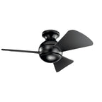 KICHLER 330150SBK Sola Led 3000K 34" Fan Satin Black