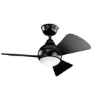 KICHLER 330150SBK Sola Led 3000K 34" Fan Satin Black