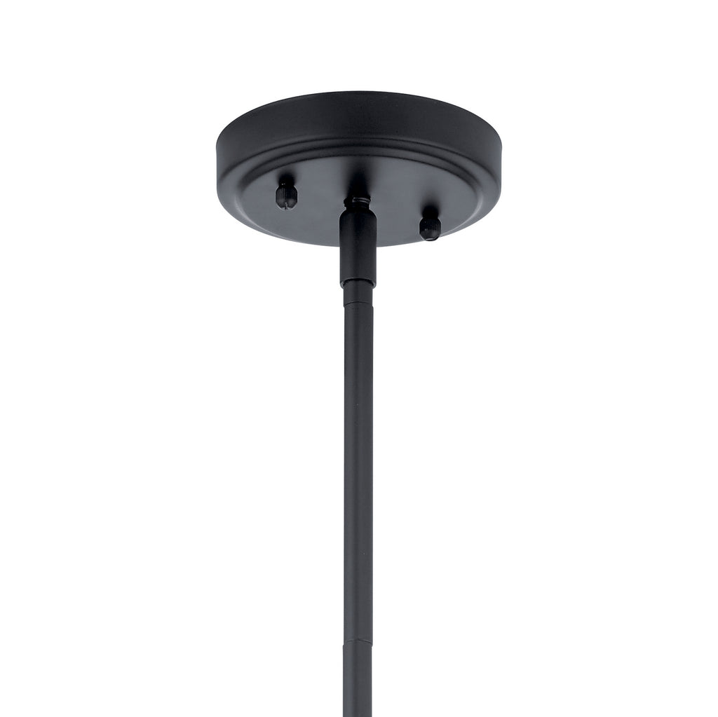 KICHLER 42046BK Everly 19.75" 1 Light Bell Pendant Clear Glass Black