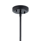 KICHLER 42046BK Everly 19.75" 1 Light Bell Pendant Clear Glass Black