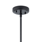 KICHLER 42047BK Everly 17.75" 1 Light Hour Glass Pendant Clear Glass Black