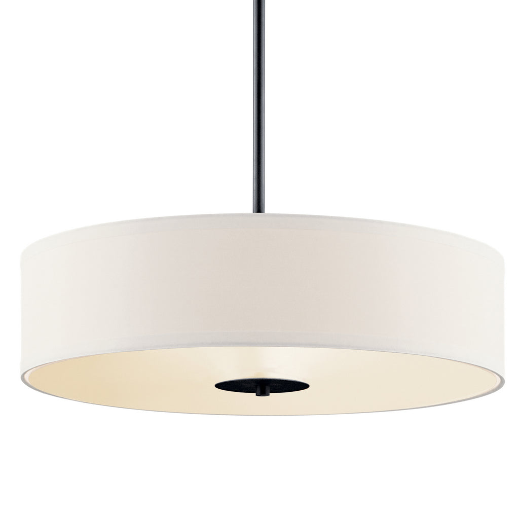 KICHLER 42121BK 20" 3 Light Convertible Pendant Black