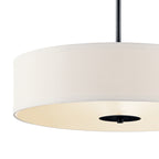 KICHLER 42121BK 20" 3 Light Convertible Pendant Black