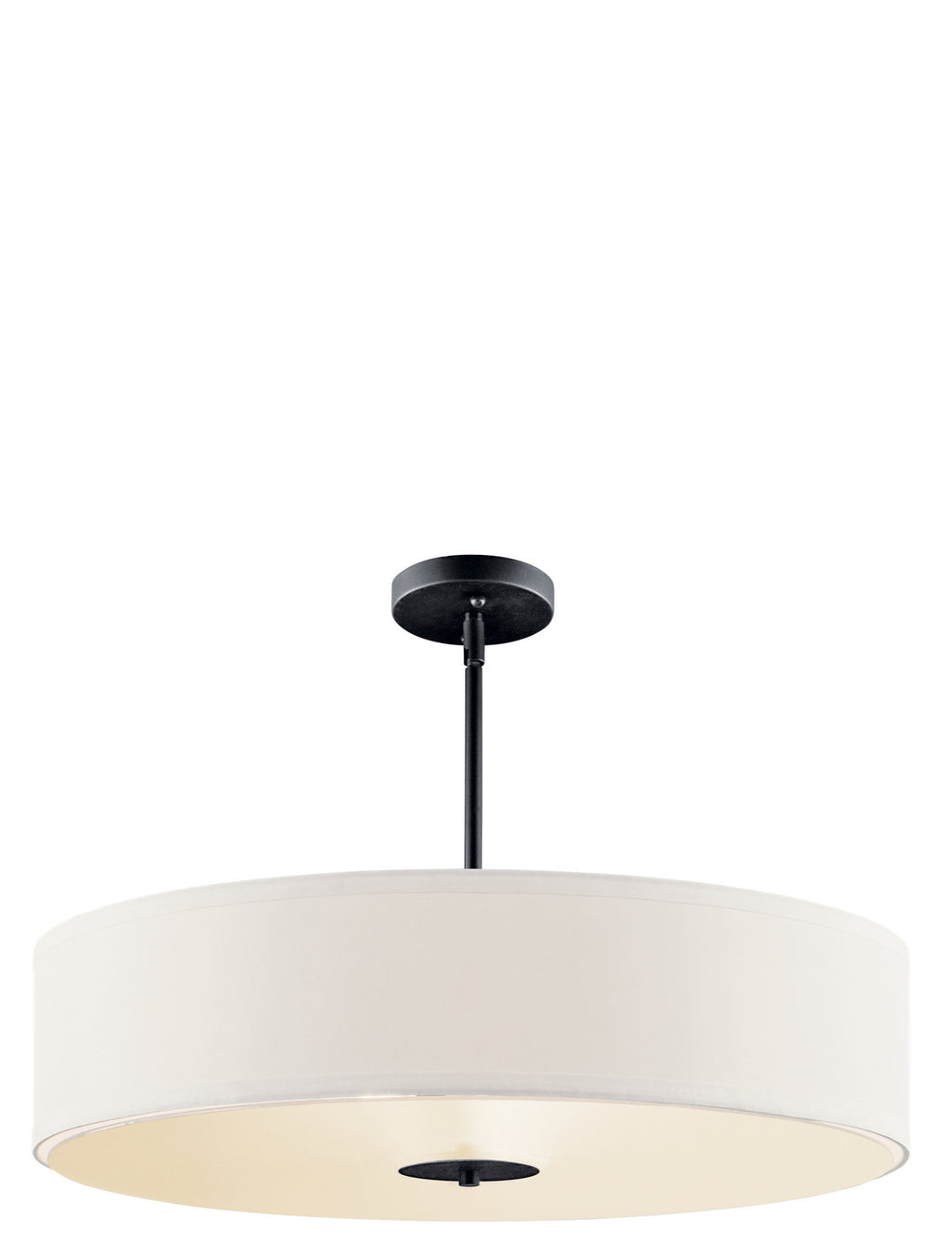 KICHLER 42122BK 24" 3 Light Convertible Pendant Black
