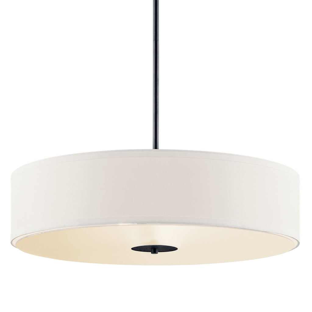 KICHLER 42122BK 24" 3 Light Convertible Pendant Black