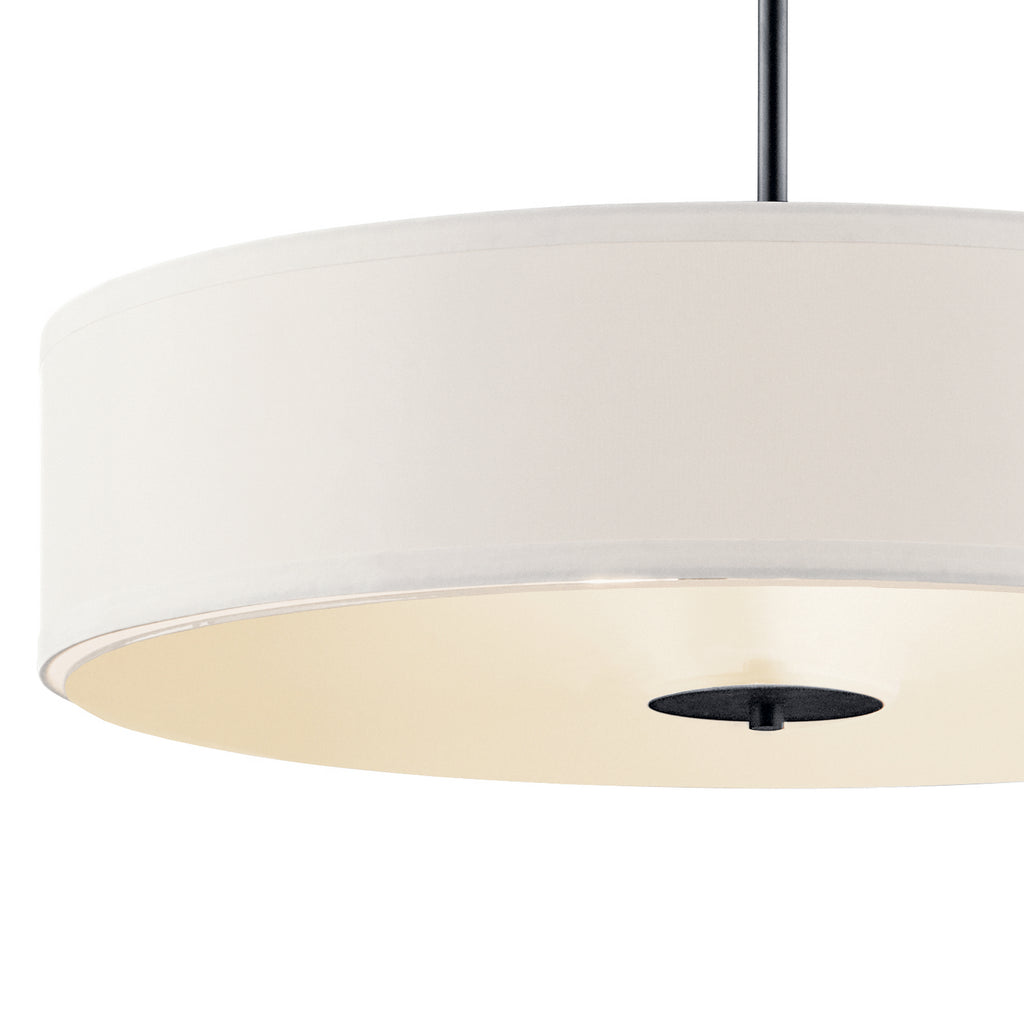 KICHLER 42122BK 24" 3 Light Convertible Pendant Black