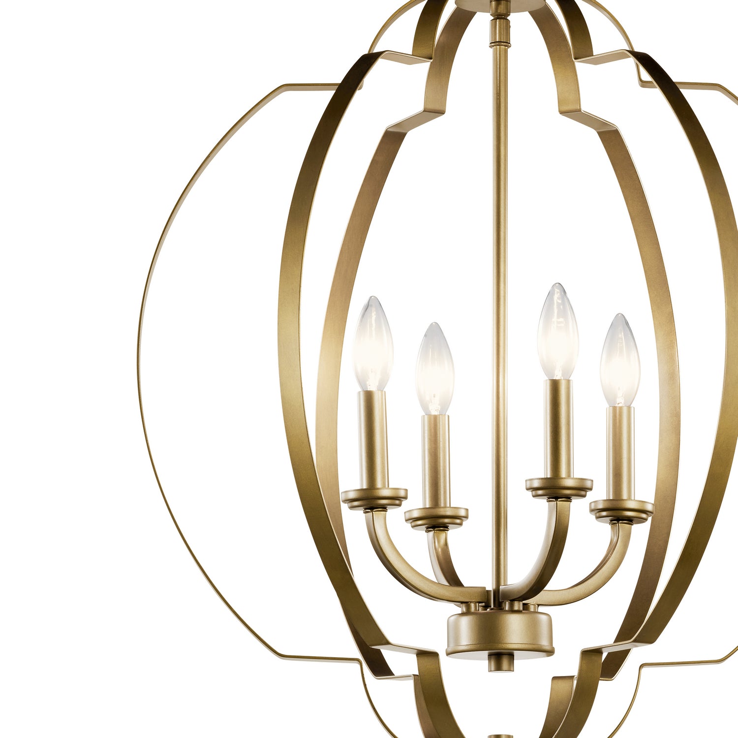 KICHLER 42138NBR Voleta 26.25" 4 Light Foyer Pendant Natural Brass