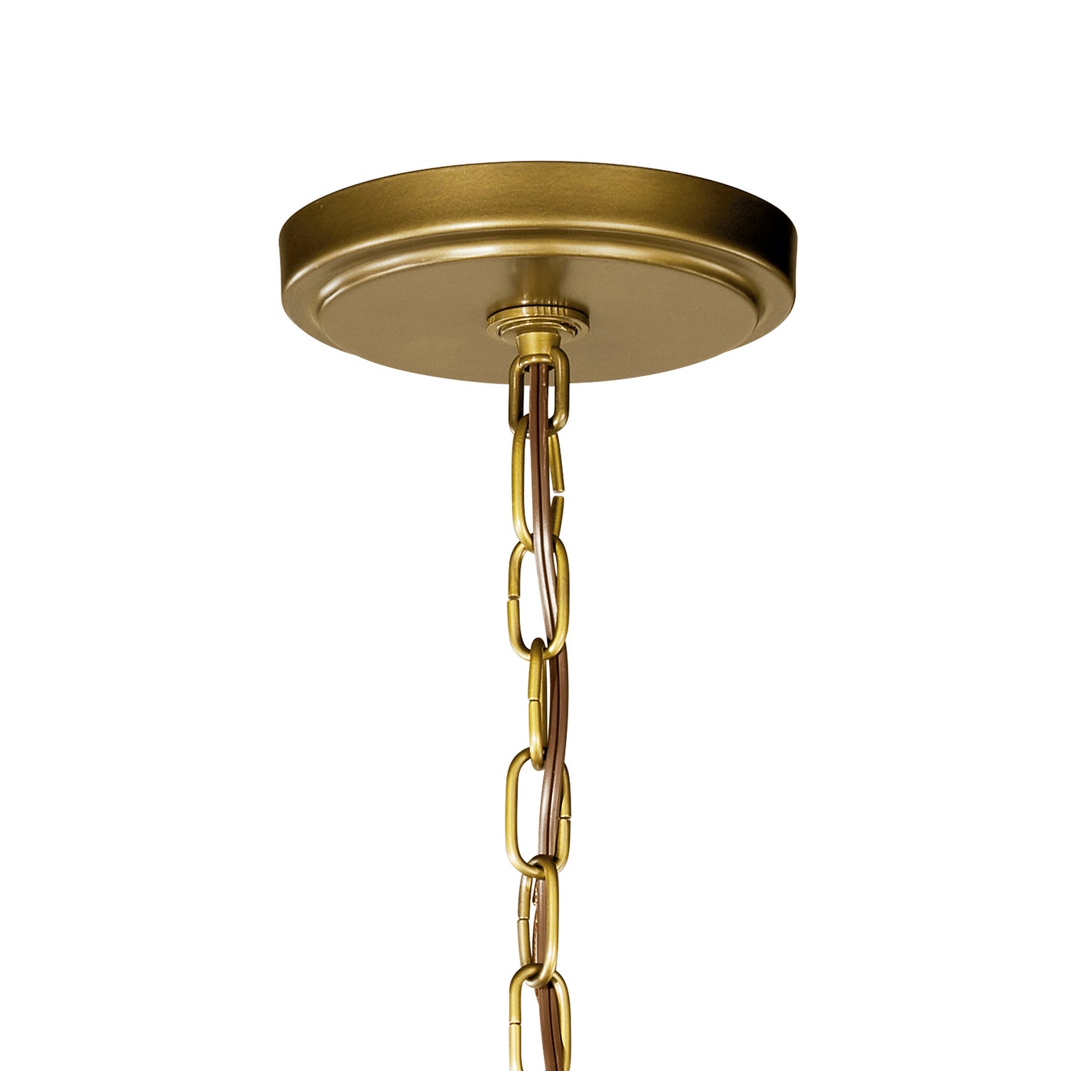 KICHLER 42139NBR Voleta 27.75" 6 Light Foyer Chandelier Natural Brass