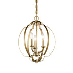KICHLER 42140NBR Voleta 20.75" 3 Light Pendant Natural Brass