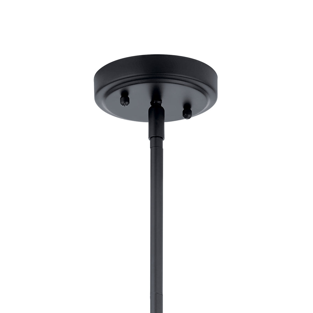 KICHLER 42141BK Everly 15.25" 1 Light Bell Pendant Clear Glass Black