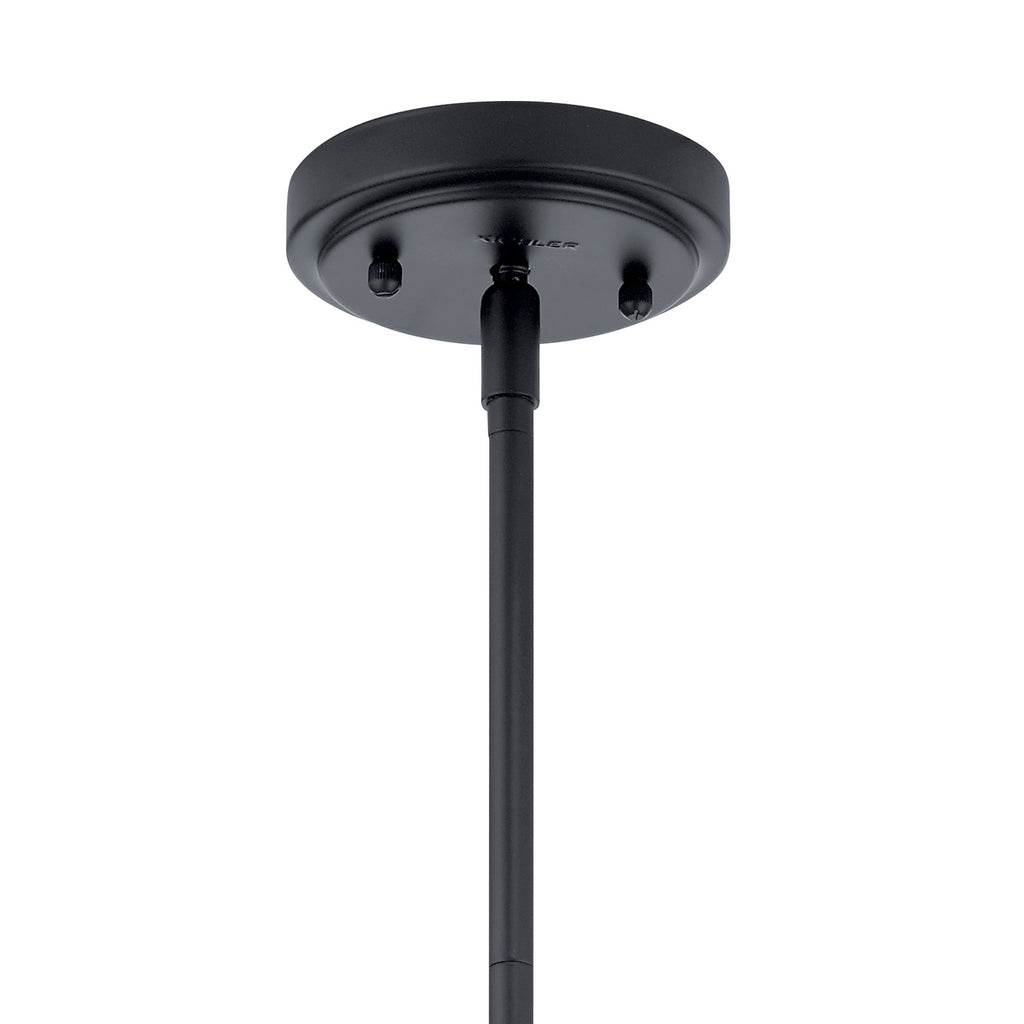 KICHLER 42456BK Everly 13.75" 1 Light Hour Glass Pendant Clear Black