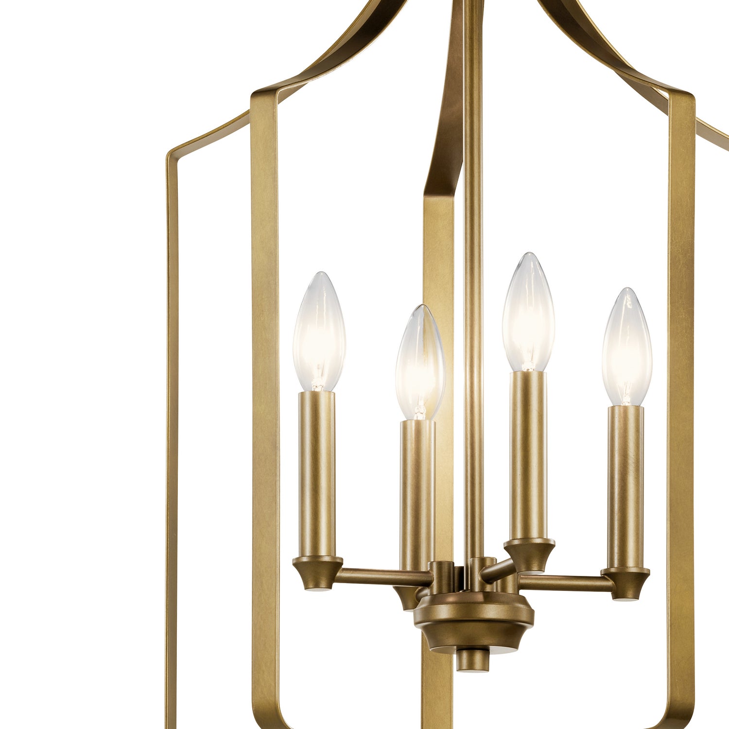 KICHLER 42496NBR Morrigan 15" 4 Light Mini Chandelier Natural Brass