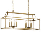 KICHLER 42497NBR Morrigan 40" 8 Light Linear Chandelier Natural Brass